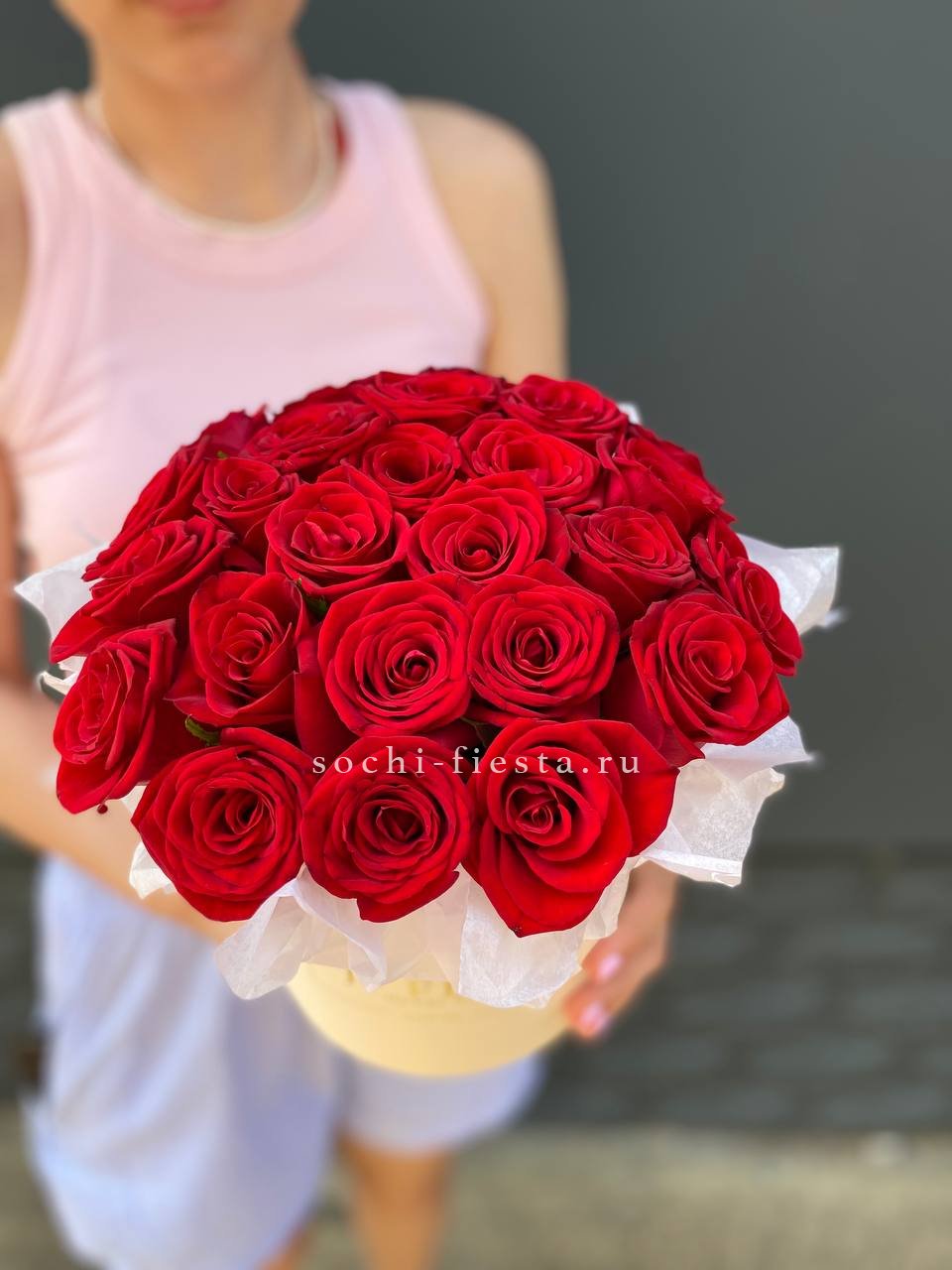 свадебная композиция с пионами и эустомой в Череповеце