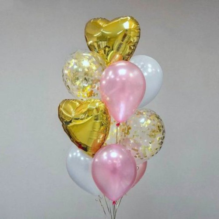 Облако шаров "Рози голд" в Череповеце