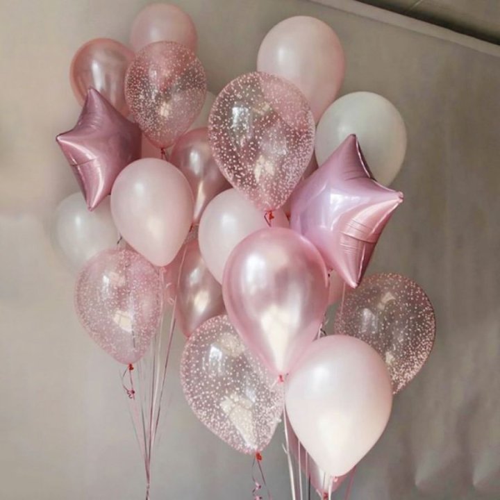 Фонтаны шаров "Розовый" в Череповеце