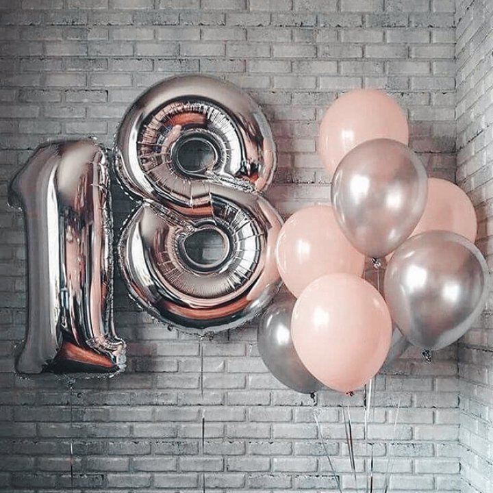 Фольгированный шар Серебряная Цифра в Череповеце