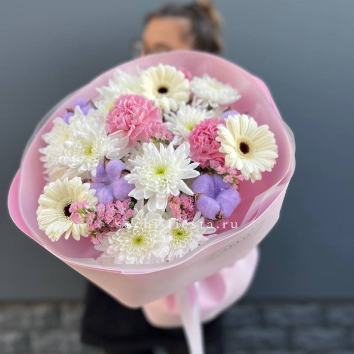 Букет цветов "Пинк спринг" в Череповеце