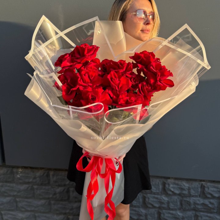 Букет  высоких роз 15 шт в Череповеце
