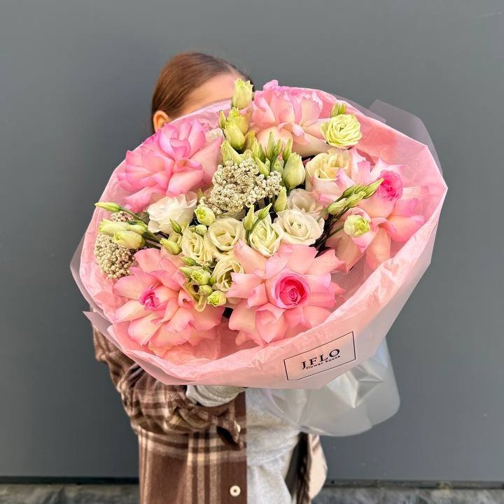 Букет "Розы с эустомой" в Череповеце