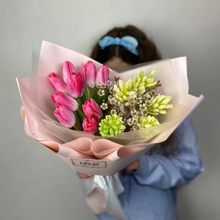  Дуо тюльпаны и гиацинты в Череповеце