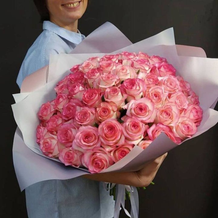 101 роза Джумилия в оформлении  в Череповеце