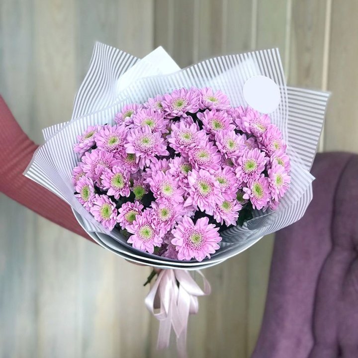 Букет розовых хризантем в Череповеце