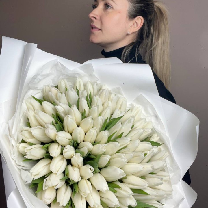 101 белый тюльпан №2 в Череповеце