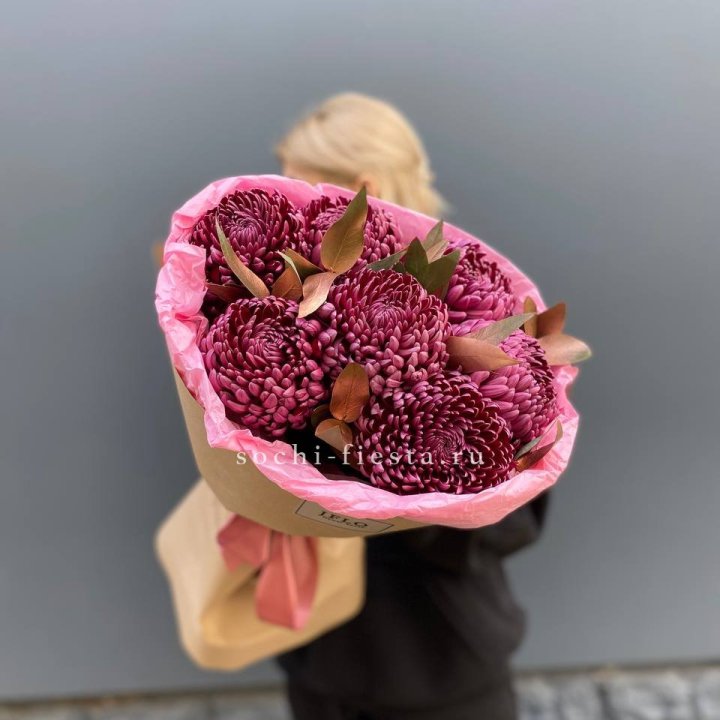 7 Хризантем Бигуди в золоте в Череповеце