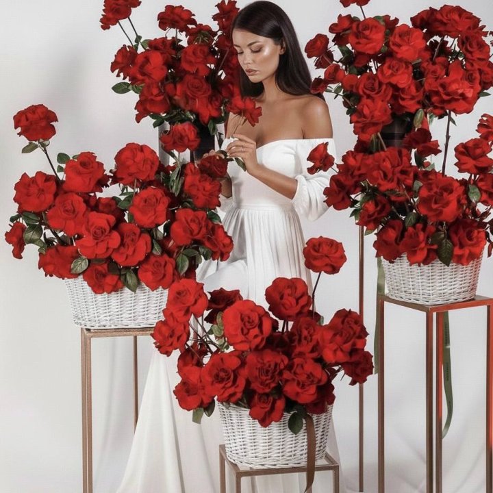 Сет из красных французских роз в Череповеце
