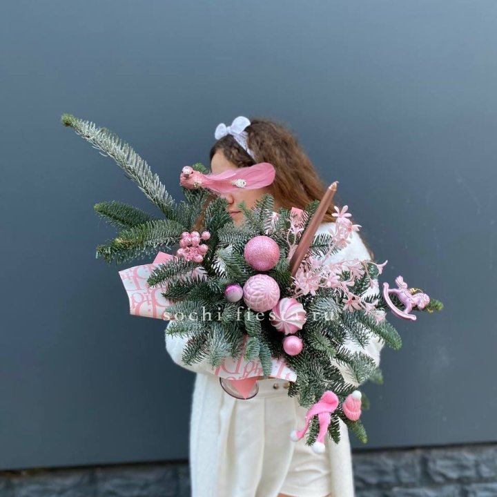 Композиция бокал розовый в Череповеце