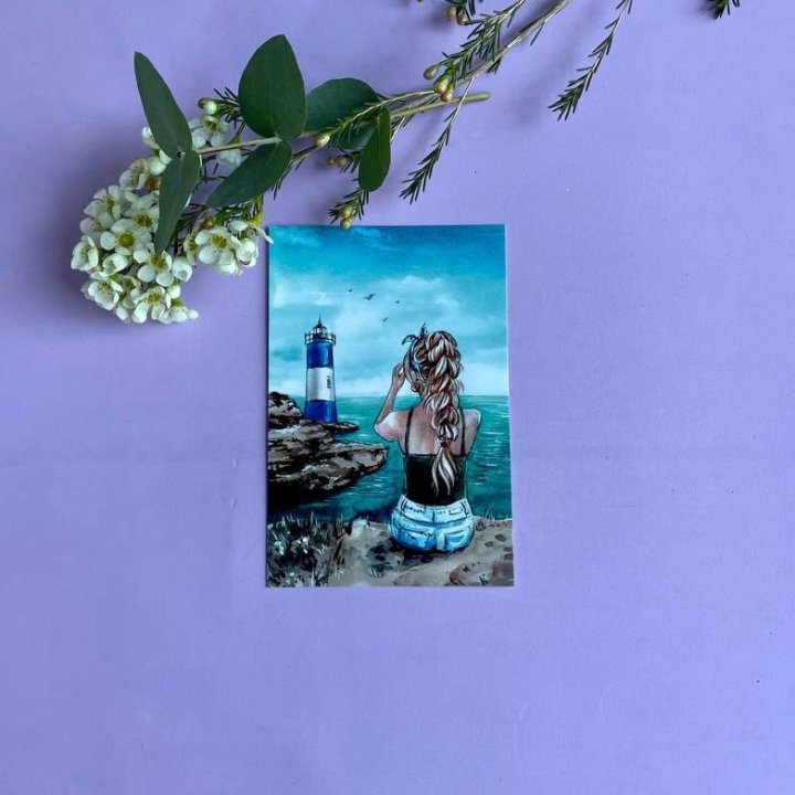 Открытка к букету "Океан" в Череповеце