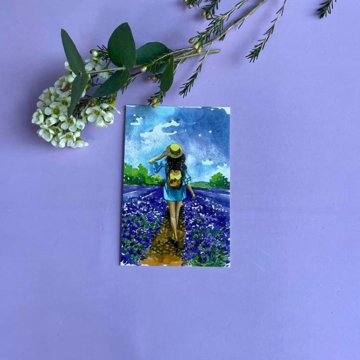 Открытка к букету "Цветочная дорога" в Череповеце