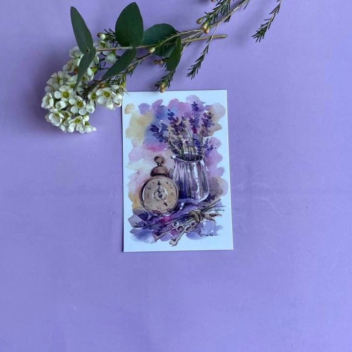 Открытка к букету "Часы" в Череповеце