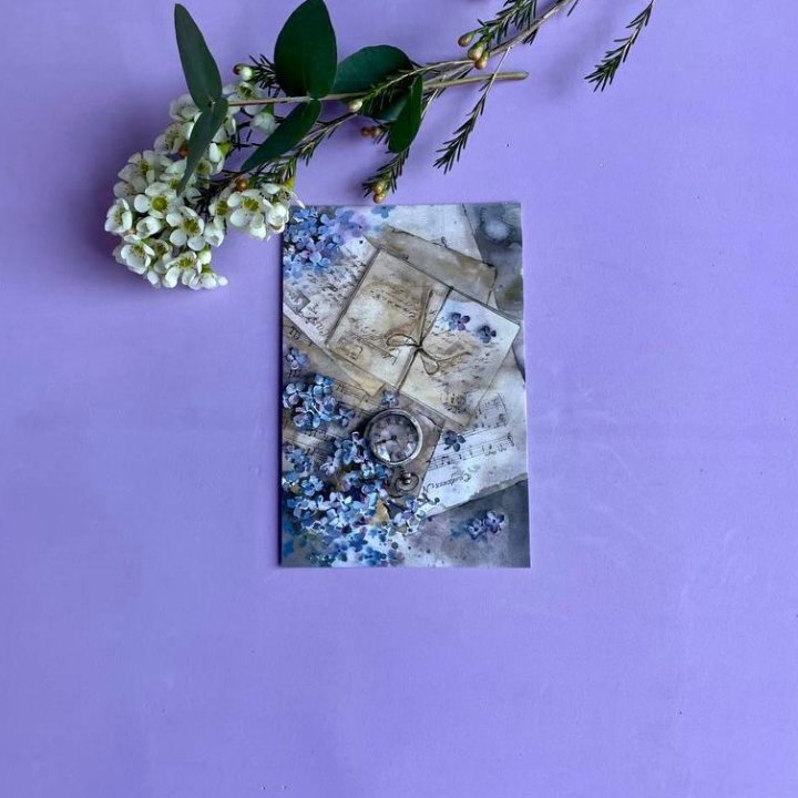 Открытка к букету "Время" в Череповеце