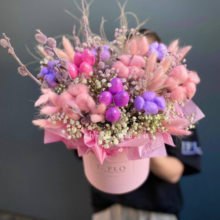 Сухоцветы в коробке  в Череповеце