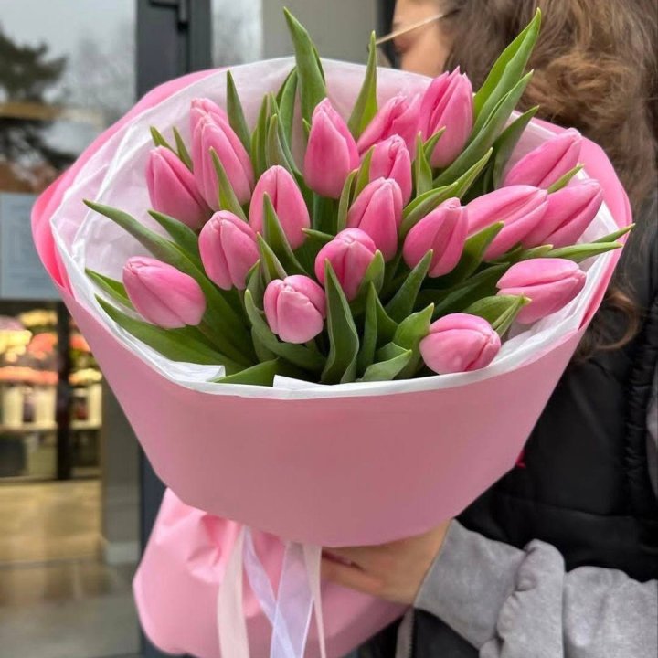 19 розовых тюльпанов в Череповеце