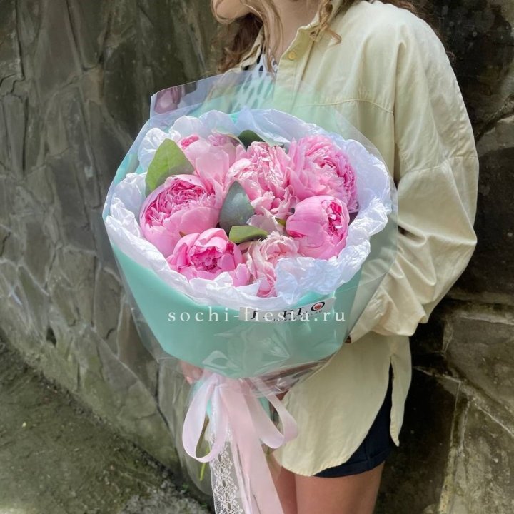 7 зефирных пионов в фоамиране в Череповеце