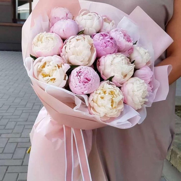 Букет пионов "Маршмелоу" в Череповеце