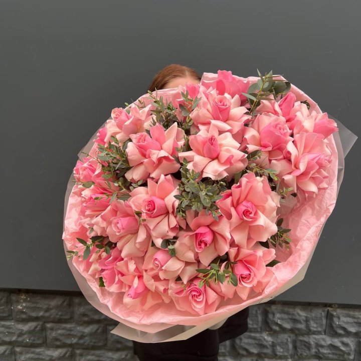  25 розовых французских роз в Череповеце