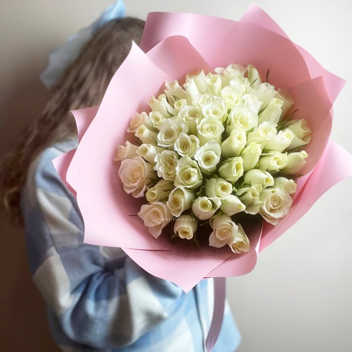 Букет из 51 белой розы (Кения) в Череповеце