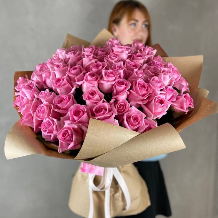 101 розовая роза в Череповеце