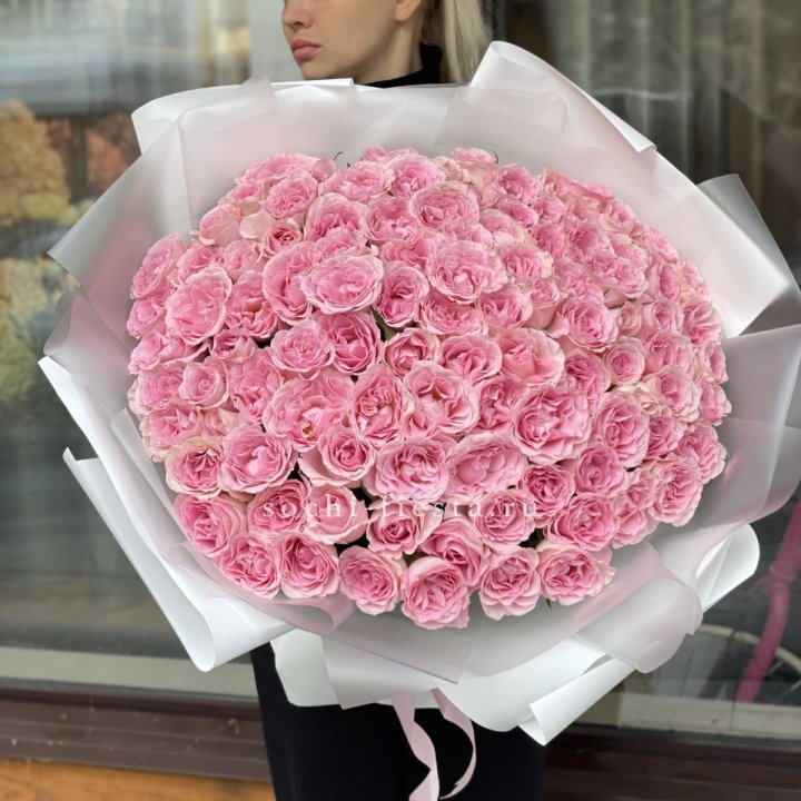 101 нежно-розовая роза в Череповеце