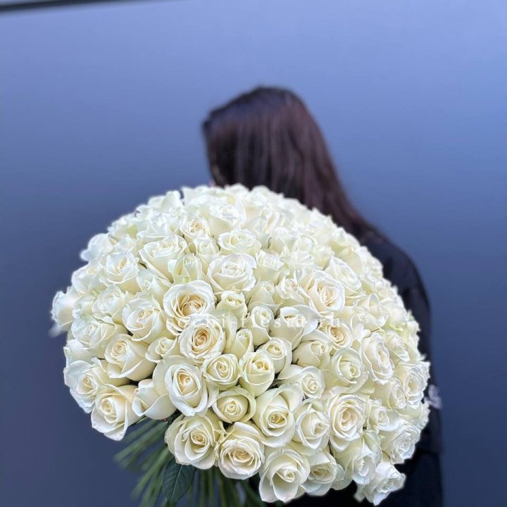 Охапка из 101 белой розы  в Череповеце