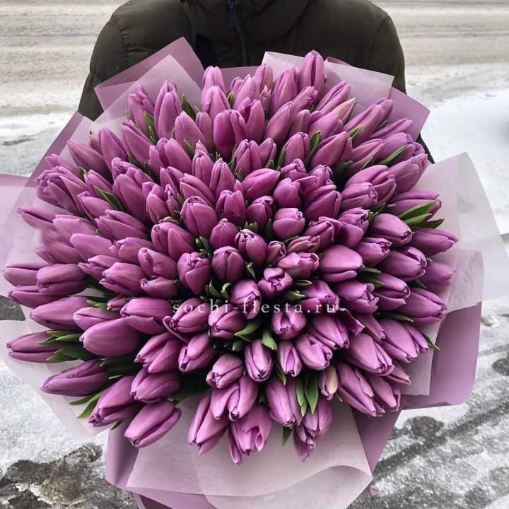 101 сиреневый тюльпан в Череповеце