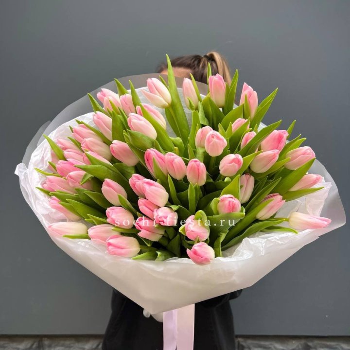 Букет тюльпанов нежно-розовых в Череповеце