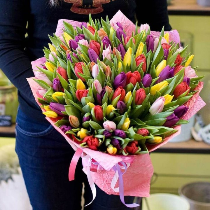 101 тюльпан "Джуси" в Череповеце