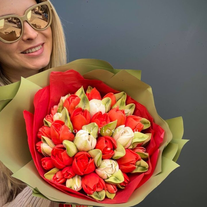 Зефирный букет из тюльпанов в Череповеце